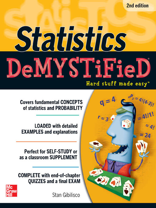 Title details for Statistics Demystified by Stan Gibilisco - Available